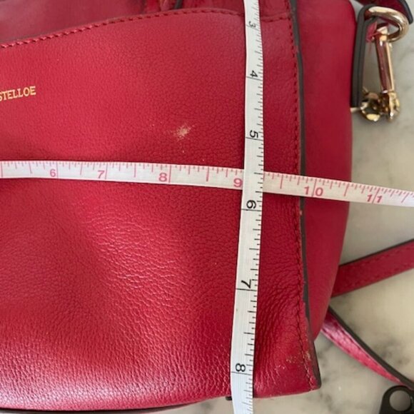 PAUL COSTELLOE Vintage Red Leather Satchel/Shoulder Bag Purse - Picture 17 of 17